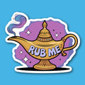 Rub Me Genie Lamp Sticker