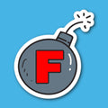 F Bomb Sticker
