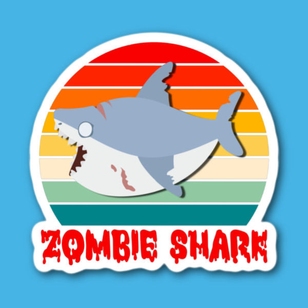 Zombie Shark Sticker