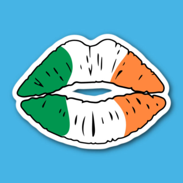 Irish Flag Kiss Lips Sticker