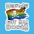 Hands Off My Booty Gay Pride Pirate Flag Sticker