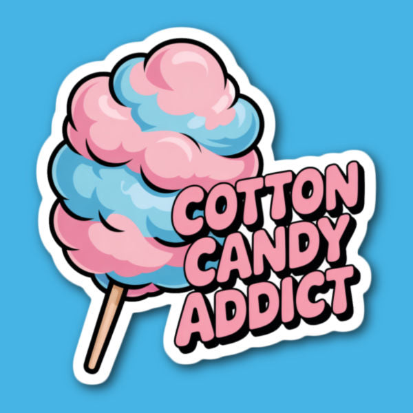 Cotton Candy Addict Sticker