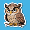 Grumpy Owl Sticker