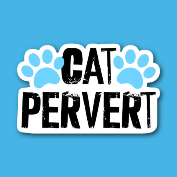 Cat Pervert Cat Paw Sticker