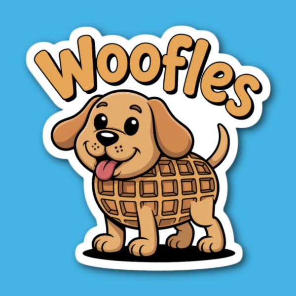 Woofles Waffle Dog Sticker