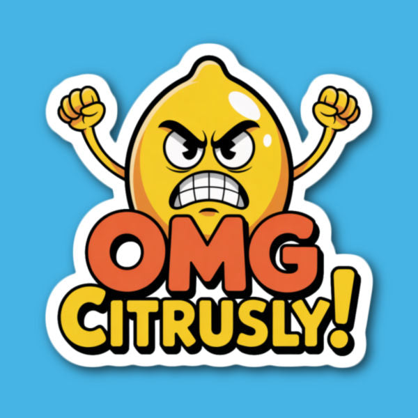 OMG Citrusly Lemon Sticker