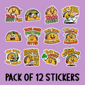 Taco Sticker Pack - Includes 12 Stickers