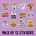 Funny Sarcastic Sticker Pack - Includes 12 Stickers